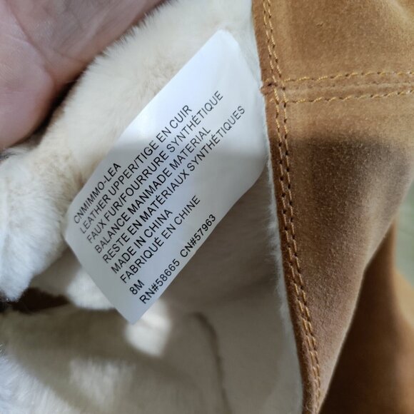 Caslon Mimmo Knee-High Boot Tan genuine suede Women's Size 8 Faux Fur Lined SOFT - Picture 4 of 7
